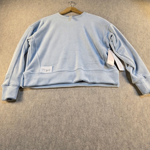 Yogalicious Tops - Yogalicious Dreamy Rib Zuri Pullover Thunderstorm Blue XS 1902LPY New